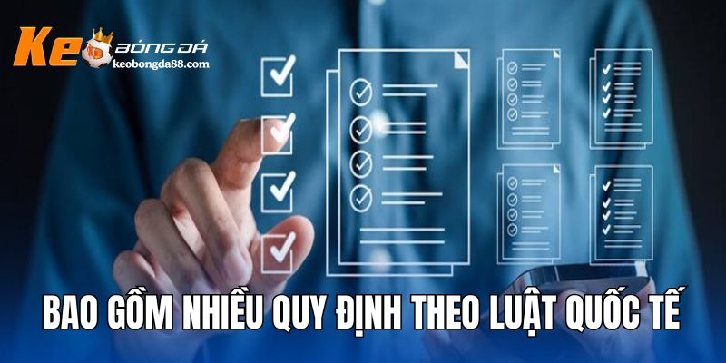 Bao gồm nhiều quy định theo luật quốc tế